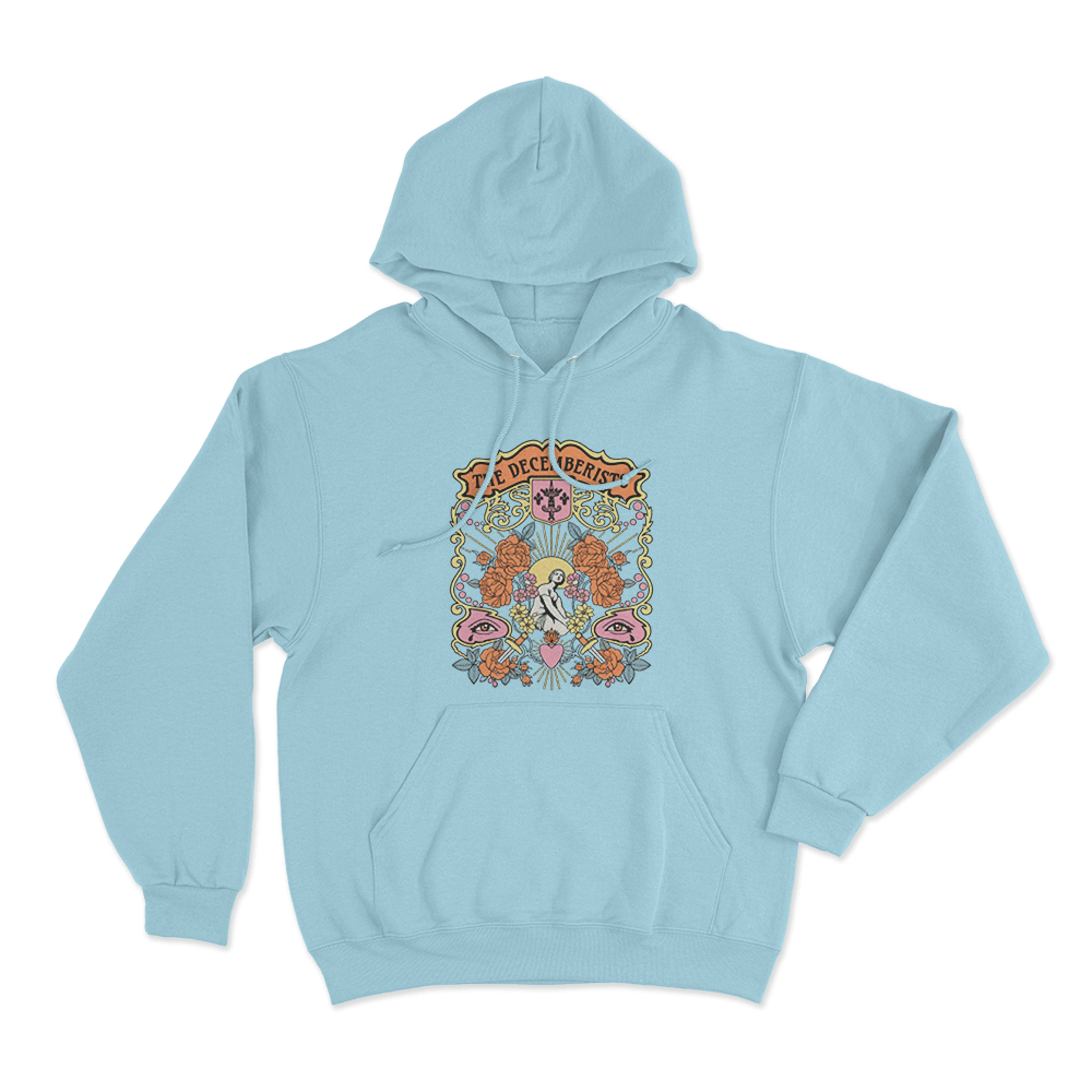 Joan In The Garden Unisex Hoodie Sky Blue Joan In The Garden Unisex Hoodie Sky Blue