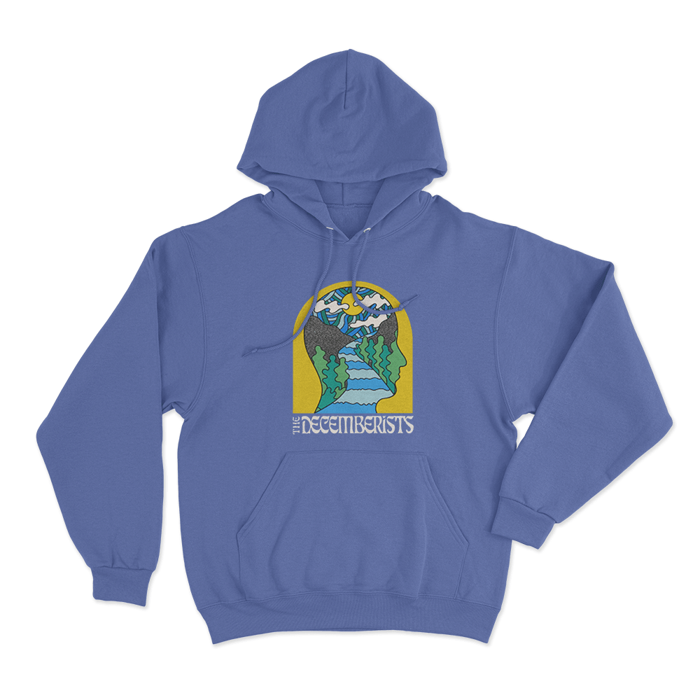The Decemberists Face Unisex Hoodie Blue The Decemberists Face Unisex Hoodie Blue