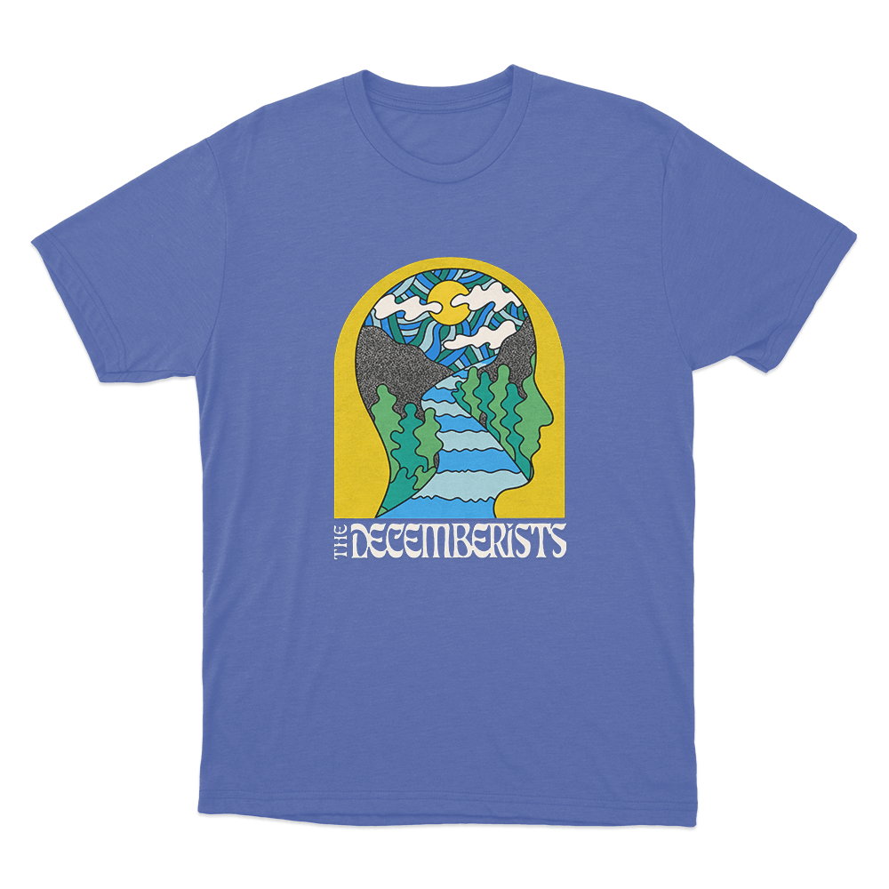 The Decemberists Face Unisex T Shirt Blue The Decemberists Face Unisex T Shirt Blue