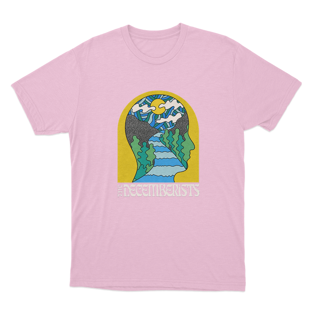 The Decemberists Face Unisex T Shirt Pink The Decemberists Face Unisex T Shirt Pink