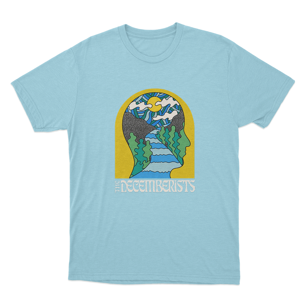 The Decemberists Face Unisex T Shirt Sky Blue The Decemberists Face Unisex T Shirt Sky Blue