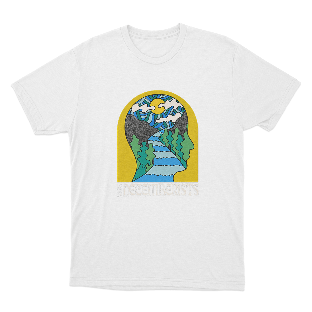 The Decemberists Face Unisex T Shirt White The Decemberists Face Unisex T Shirt White